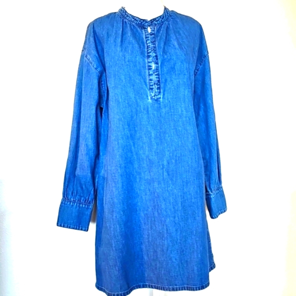 J. Crew Women's Long Sleeve Denim Dress